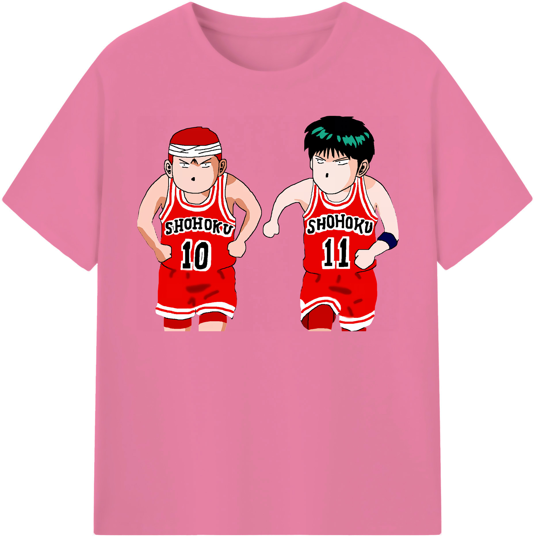 SLAM DUNK／スラムダンク 綿100％半袖Tシャツ（フロントプリント）